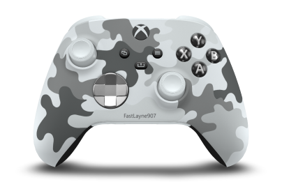 Xbox Wireless Controller - Body: Arctic Camo, D-Pads: Bright Silver (Metallic), Thumbsticks: Robot White