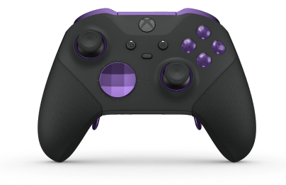 Xbox Elite Wireless Controller Series 2 - Core - Corps: Carbon Black + poignées caoutchoutées, BMD: Facette, Astral Purple (métal), Arrière: Carbon Black + poignées caoutchoutées