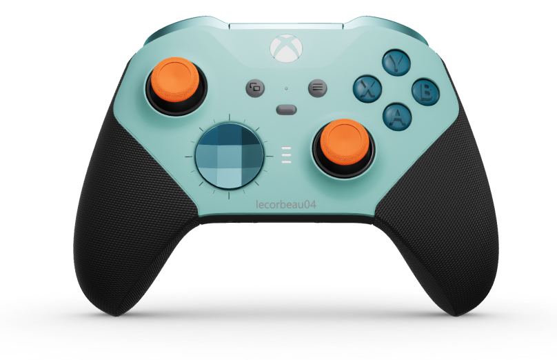 Xbox Elite Wireless Controller Series 2 - Core - Cuerpo: Azul glaciar + Agarres texturizados, Cruceta: Facetado, azul mineral (metal), Atrás: Negro carbón + Agarres texturizados