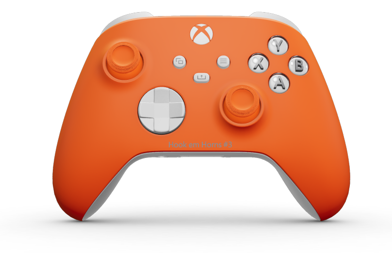Xbox Wireless Controller - Body: Zest Orange, D-Pads: Robot White, Thumbsticks: Zest Orange