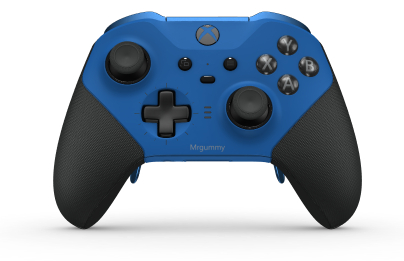 Xbox Elite Wireless Controller Series 2 - Core - Body: Shock Blue + Rubberised Grips, D-pad: Cross, Carbon Black (Metal), Back: Shock Blue + Rubberised Grips