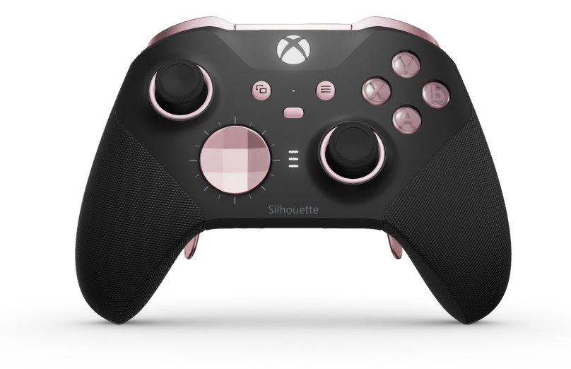 Xbox Elite Wireless Controller Series 2 - Core - Corpo: Preto Carbono + Pegas em Borracha, Botão Direcional: Facetado, Soft Pink (Metal), Traseira: Preto Carbono + Pegas em Borracha