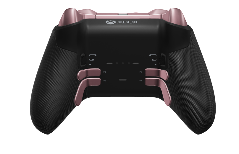 Xbox Elite Wireless Controller Series 2 - Core - Corpo: Preto Carbono + Pegas em Borracha, Botão Direcional: Facetado, Soft Pink (Metal), Traseira: Preto Carbono + Pegas em Borracha
