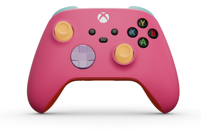 Xbox draadloze controller - Hoveddel: Dyb pink, D-blokke: Blød lilla, Thumbsticks: Blød orange