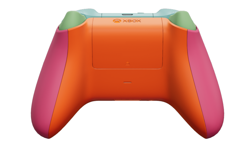 Xbox draadloze controller - Hoveddel: Dyb pink, D-blokke: Blød lilla, Thumbsticks: Blød orange