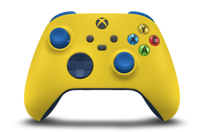 Xbox trådlös handkontroll - Body: Lighting Yellow, D-Pads: Midnight Blue, Thumbsticks: Shock Blue