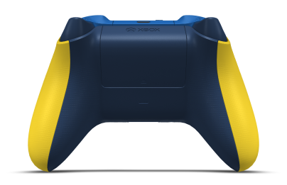 Xbox trådlös handkontroll - Corpo: Amarelo relâmpago, Botões Direcionais: Azul Noturno, Manípulos Analógicos: Azul Choque