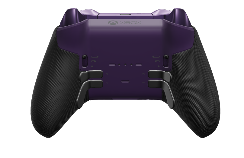 Xbox Elite Wireless Controller Series 2 - Core - Corps: Astral Purple + poignées caoutchoutées, BMD: À facettes, Storm Gray (métal), Arrière: Astral Purple + poignées caoutchoutées