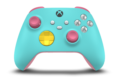 Xbox 무선 컨트롤러 - Body: Glacier Blue, D-Pads: Lighting Yellow, Thumbsticks: Deep Pink
