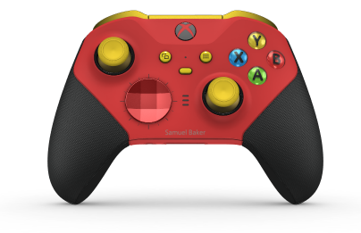 Xbox Elite Wireless Controller Series 2 - Core - 本體: 脈衝紅 + 橡膠握把, 方向鍵: 多面向，脈衝紅 (金屬), 背面: 脈衝紅 + 橡膠握把