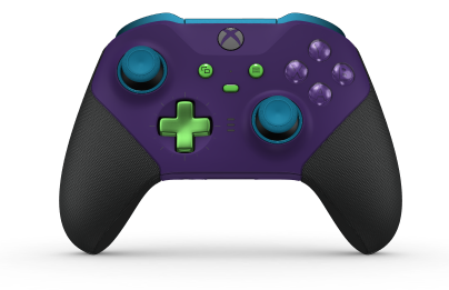 Xbox Elite Wireless Controller Series 2 - Core - Body: Astral Purple + Rubberised Grips, D-pad: Cross, Velocity Green (Metal), Back: Astral Purple + Rubberised Grips