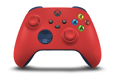 Xbox Wireless Controller - Hoofdtekst: Pulsrood, D-Pads: Middernachtblauw, Duimsticks: Pulsrood