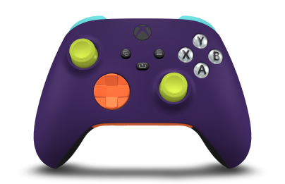 Xbox Wireless Controller - Body: Astral Purple, D-Pads: Zest Orange, Thumbsticks: Electric Volt