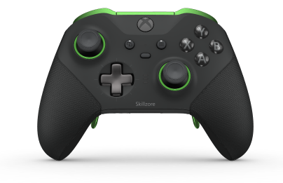 Xbox Elite trådlös handkontroll Series 2 – Core - Body: Carbon Black + Rubberized Grips, D-pad: Cross, Storm Gray (Metal), Back: Carbon Black + Rubberized Grips
