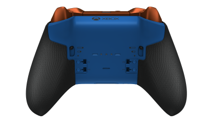 Xbox Elite ワイヤレスコントローラー シリーズ 2 - Core - Behuizing voorzijde: Shockblauw + rubberen handvatten, D-pad: Facet, Storm Gray (Metal), Behuizing achterzijde: Shockblauw + rubberen handvatten