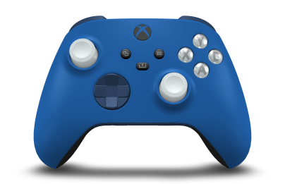 Xbox Wireless Controller - Corpo: Azul Choque, Botões Direcionais: Azul Noturno, Manípulos Analógicos: Branco Robot