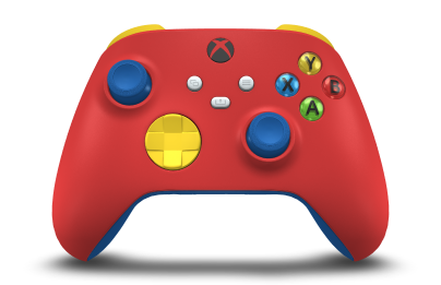 Xbox 無線控制器 - Body: Pulse Red, D-Pads: Lighting Yellow, Thumbsticks: Shock Blue