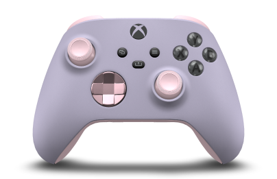 Xbox Wireless Controller - Corpo: Viola tenue, Croci direzionali: Rosa tenue (metallico), Levette: Rosa tenue