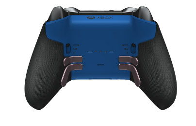 Xbox Elite Wireless Controller Series 2 - Core - Behuizing voorzijde: Shockblauw + rubberen handvatten, D-pad: Cross, Soft Pink (Metal), Behuizing achterzijde: Shockblauw + rubberen handvatten