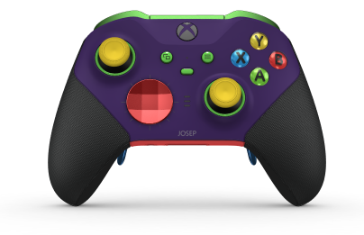 Mando inalámbrico Xbox Elite Series 2: básico - Body: Astral Purple + Rubberized Grips, D-pad: Facet, Pulse Red (Metal), Back: Pulse Red + Rubberized Grips