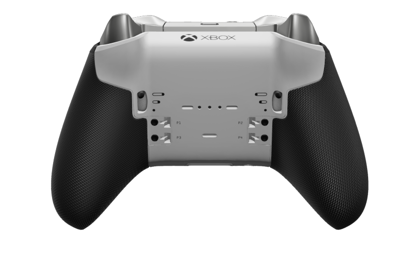 Manette sans fil Xbox Elite Series 2 - Core - Body: Robot White + Rubberized Grips, D-pad: Faceted, Storm Gray (Metal), Back: Robot White + Rubberized Grips