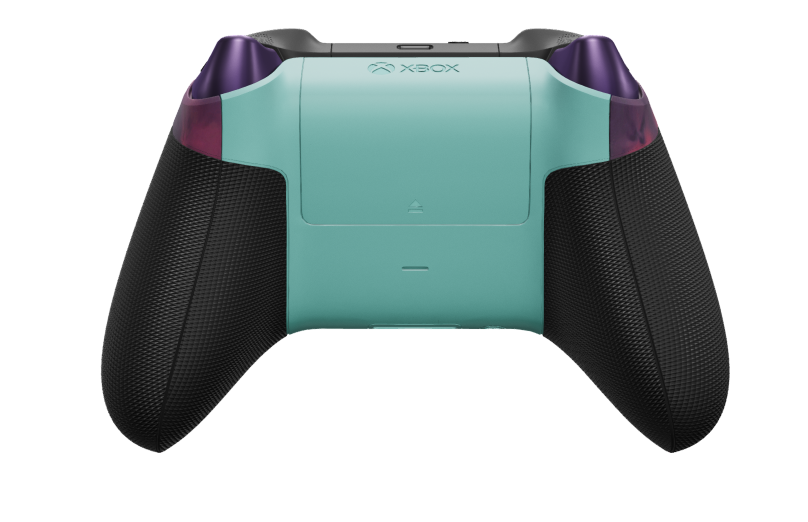 Xbox Wireless Controller - 몸체: 사이버 베이퍼, 방향 패드: 아스트랄 퍼플(메탈릭), 엄지스틱: 글레이셔 블루
