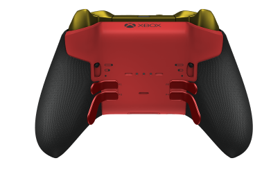 Xbox Elite Wireless Controller Series 2 - Core - Behuizing voorzijde: Pulsrood + rubberen handvatten, D-pad: Cross, Pulse Red (Metal), Behuizing achterzijde: Pulsrood + rubberen handvatten