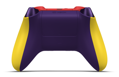 Xbox 無線控制器 - 機身: Lighting Yellow, 方向鍵: Oxide Red (Metallic), 搖桿: 脈衝紅