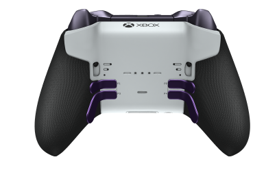 Xbox Elite Wireless Controller Series 2 - Core - Body: Robot White + Rubberized Grips, D-pad: Cross, Bright Silver (Metal), Back: Robot White + Rubberized Grips