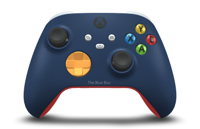Xbox Wireless Controller - Body: Midnight Blue, D-Pads: Soft Orange, Thumbsticks: Carbon Black