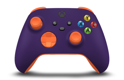 Xbox Wireless Controller - Body: Astral Purple, D-Pads: Zest Orange, Thumbsticks: Zest Orange