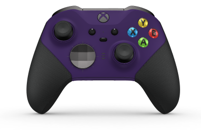 Xbox Elite trådlös handkontroll Series 2 – Core - Body: Astral Purple + Rubberized Grips, D-pad: Facet, Storm Gray (Metal), Back: Astral Purple + Rubberized Grips