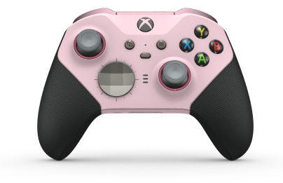 Xbox Elite ワイヤレスコントローラー シリーズ 2 - Core - Behuizing voorzijde: Zacht roze + rubberen handvatten, D-pad: Facet, Bright Silver (Metal), Behuizing achterzijde: Zacht roze + rubberen handvatten
