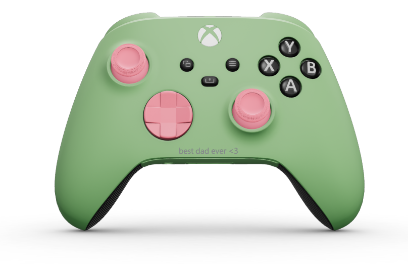 Xbox Wireless Controller - Korpus: Delikatna zieleń, Pady kierunkowe: Róż retro, Drążki: Róż retro