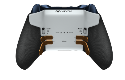 Trådløs Xbox Elite-kontroller Series 2 – Core - Corps: Soft Orange + Rubberized Grips, BMD: Facette, Soft Orange (métal), Arrière: Robot White + Rubberized Grips