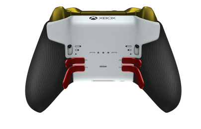 Xbox Elite Wireless Controller Series 2 - Core - Body: Robot White + Rubberized Grips, D-pad: Facet, Storm Grey (Metal), Back: Robot White + Rubberized Grips
