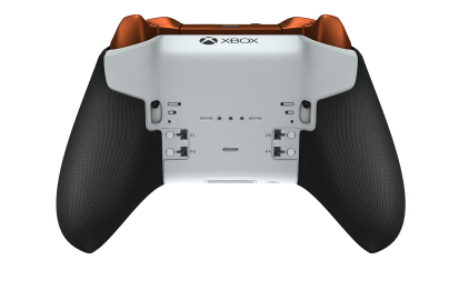 Xbox Elite Wireless Controller Series 2 - Core - Body: Carbon Black + Rubberized Grips, D-pad: Cross, Soft Orange (Metal), Back: Robot White + Rubberized Grips