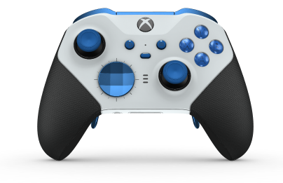 Xbox Elite Wireless Controller Series 2 - Core - Body: Robot White + Rubberized Grips, D-pad: Facet, Photon Blue (Metal), Back: Robot White + Rubberized Grips
