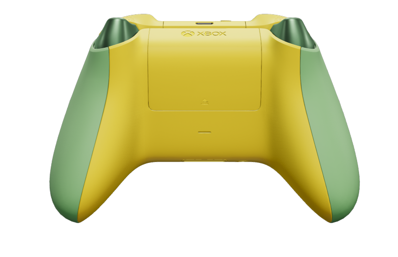 Xbox ワイヤレス コントローラー - Corps: Soft Green, BMD: Lightning Yellow (métallique), Joysticks: Glacier Blue