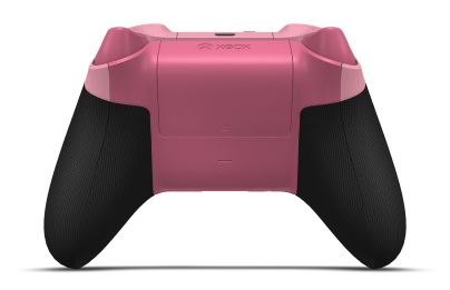 Controller with Retro Pink body, Robot White D-pad, and Deep Pink thumbsticks - back view