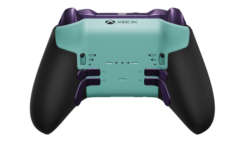 Xbox Elite Wireless Controller Series 2 - Core - Body: Glacier Blue + Rubberized Grips, D-pad: Faceted, Astral Purple (Metal), Back: Glacier Blue + Rubberized Grips