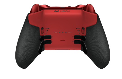 Xbox Elite 무선 컨트롤러 Series 2 - 코어 - Body: Pulse Red + Rubberized Grips, D-pad: Facet, Carbon Black (Metal), Back: Pulse Red + Rubberized Grips