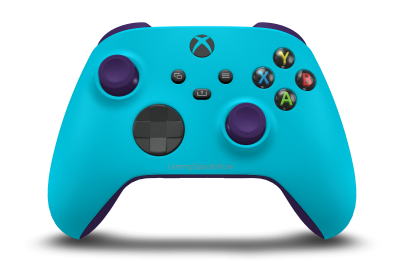 Xbox Wireless Controller - Body: Dragonfly Blue, D-Pads: Carbon Black, Thumbsticks: Astral Purple