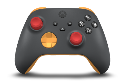 Controller Wireless per Xbox - Body: Storm Grey, D-Pads: Soft Orange, Thumbsticks: Pulse Red