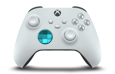 Xbox Wireless Controller - Body: Robot White, D-Pads: Dragonfly Blue (Metallic), Thumbsticks: Robot White