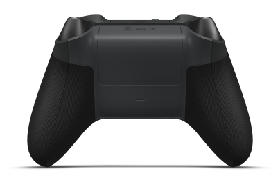 Controller with Carbon Black body, Storm Gray (Metallic) D-pad, and Carbon Black thumbsticks - back view