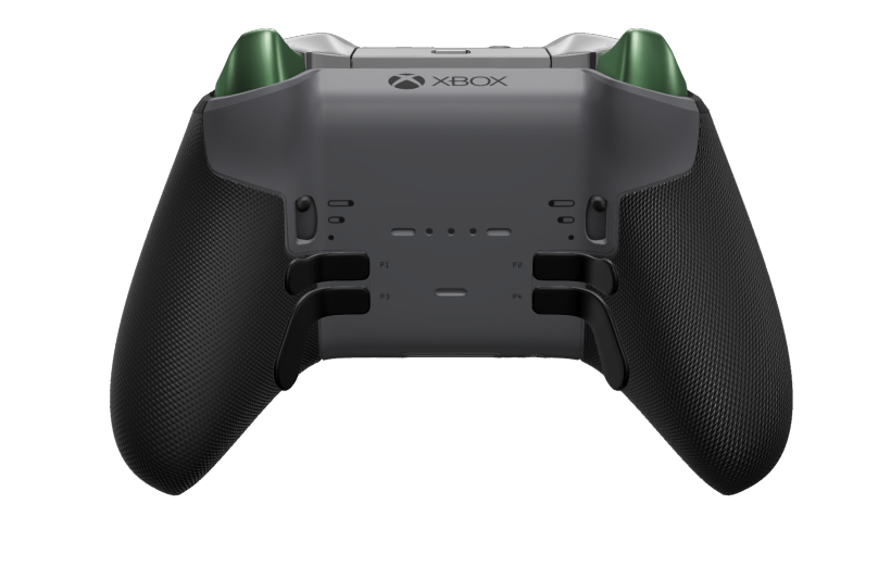 Xbox Elite Wireless Controller Series 2 - Core - Hoveddel: Kulsort + gummigreb, D-blok: Kryds, Helteguld (metal), Bagside: Stormgrå + gummigreb