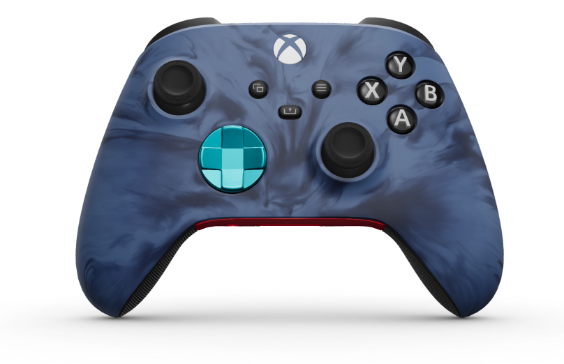 Xbox Wireless Controller - Corps: Stormcloud Vapor, BMD: Dragonfly Blue (métallique), Joysticks: Carbon Black