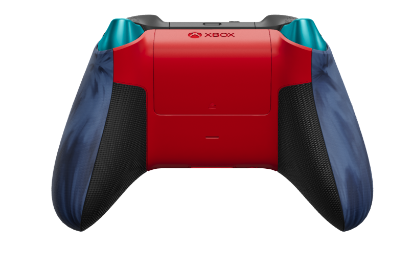 Xbox Wireless Controller - Framsida: Stormcloud Vapor, Styrknappar: Dragonfly Blue (metallic), Styrspakar: Kolsvart
