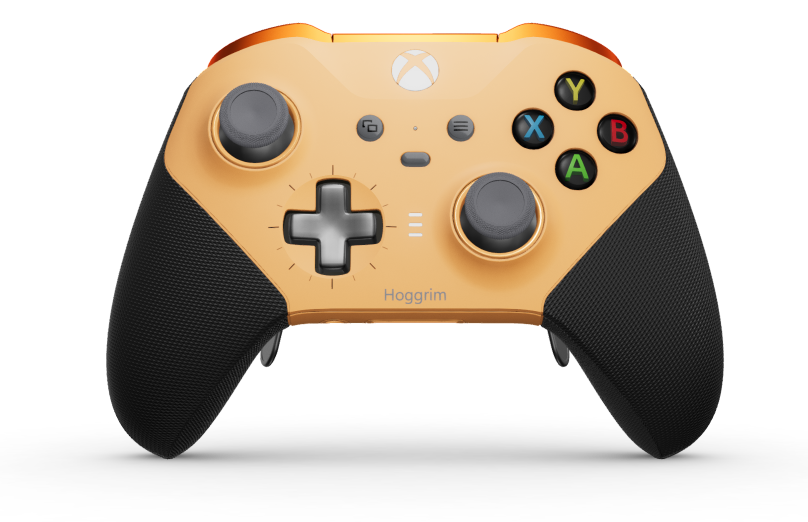 Xbox Elite Wireless Controller Series 2 - Core - Body: Soft Orange + Rubberised Grips, D-pad: Cross, Storm Grey (Metal), Back: Soft Orange + Rubberised Grips